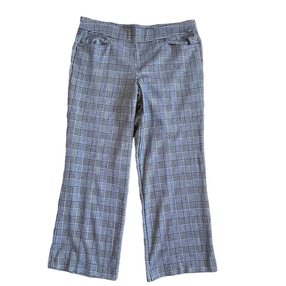 Lane Bryant Women’s Plaid Houndstooth Pull On Pants Plus Size 18/20 Stretchy